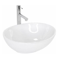 REA-U0133 - Praustuvas montuojamas ant stalviršio SOFIA 34,5x41 cm keramika/blizgi balta