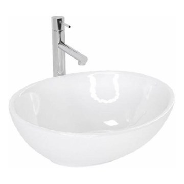 REA-U0133 - Praustuvas montuojamas ant stalviršio SOFIA 34,5x41 cm keramika/blizgi balta