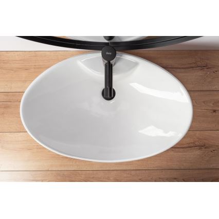 REA-U0160 - Praustuvas ant stalviršio ROSA 38,5x58,5 cm keramika/blizgi balta