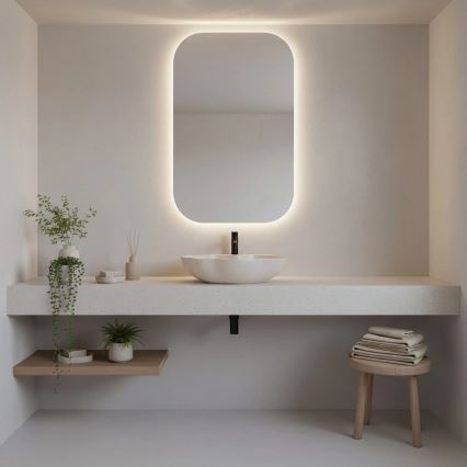 REA-U0617 - Praustuvas ant stalviršio PEARL 38x50,5 cm keramika/smėlinė/akmens imitacija