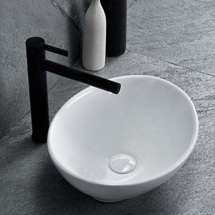 REA-U0623 - Praustuvas ant stalviršio SOFIA MINI 27x34 cm keramika/blizgi balta