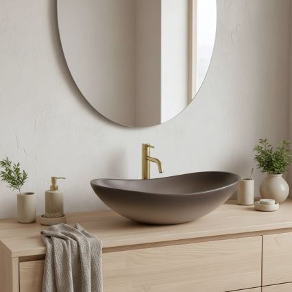 REA-U0626 - Praustuvas ant stalviršio ROYAL 36x62 cm keramika/ruda