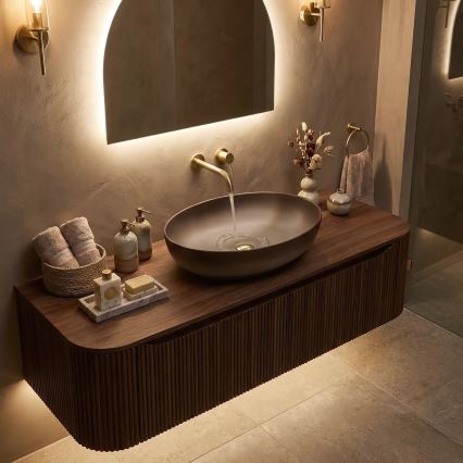 REA-U0627 - Stalviršio praustuvas CAROLA 39x51,5 cm, keramika, smėlio / rudos spalvos