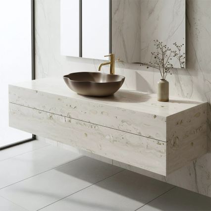 REA-U0629 - Praustuvas ant stalviršio PEARL 38x50,5 cm keramika/ruda