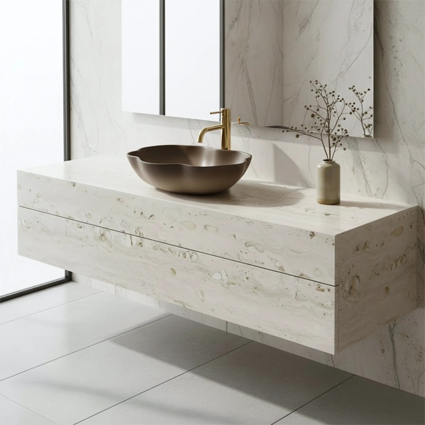 REA-U0629 - Praustuvas ant stalviršio PEARL 38x50,5 cm keramika/ruda