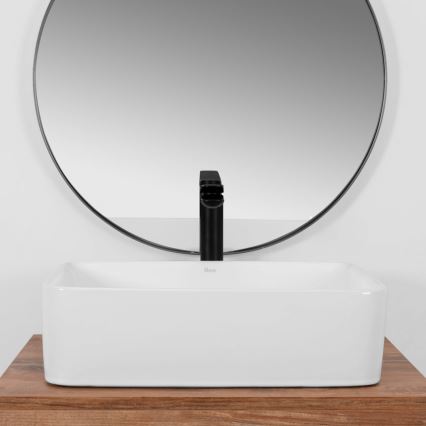 REA-U0669 - Praustuvas ant stalviršio ANITA 37,5 x 48,5 cm keramika/blizgi balta