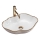 REA-U0696 - Praustuvas ant stalviršio PEARL 38x50,5 cm keramika/blizgi balta/auksinė