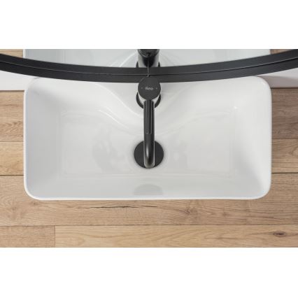 REA-U0699 - Praustuvas ant stalviršio MERY 25x50,5 cm keramika/blizgi balta