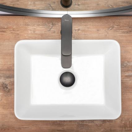 REA-U0952 - Praustuvas ant stalviršio ANITA MINI 31x41 cm keramika/blizgi balta