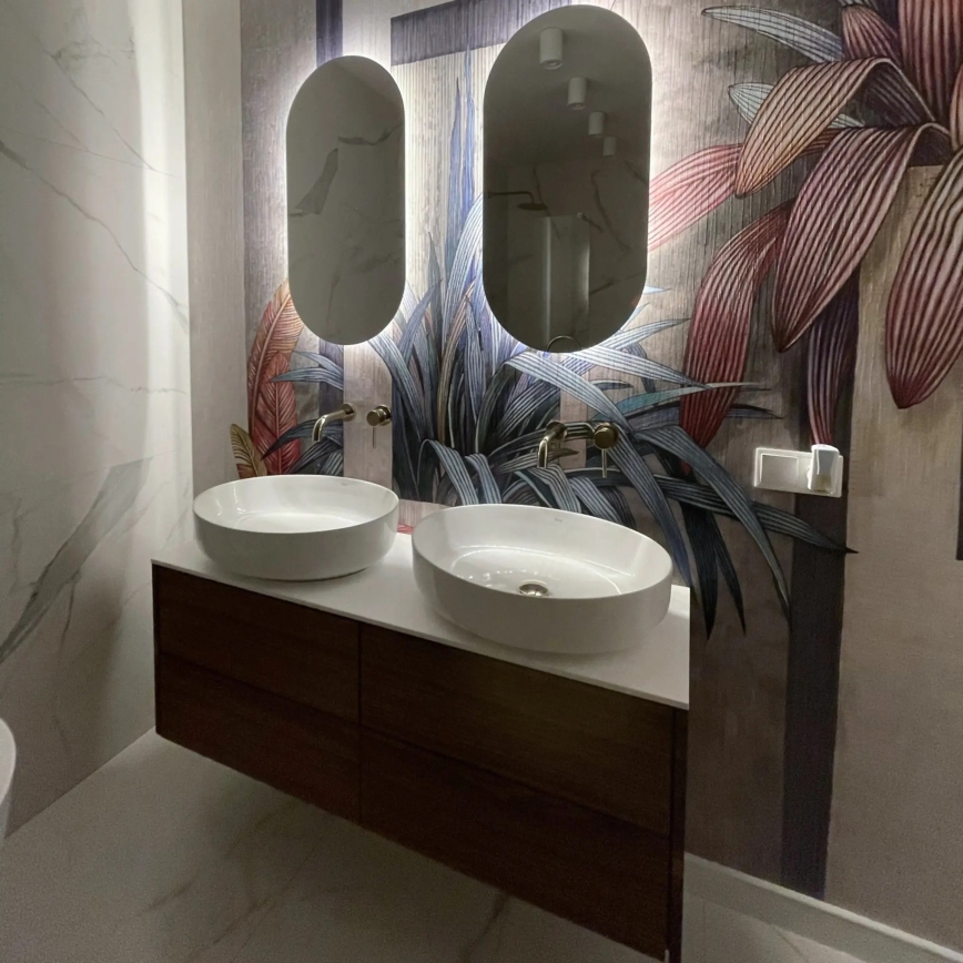 REA-U1223 - Praustuvas ant stalviršio QUEEN 41,5x55 cm keramika/blizgi balta