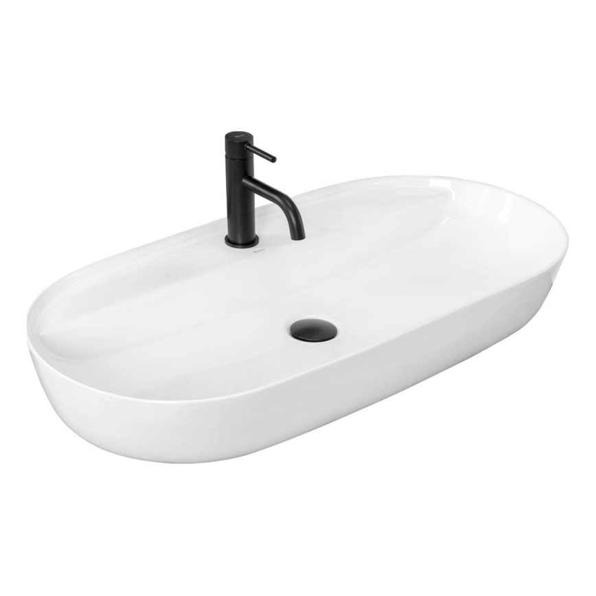 REA-U2541 - Praustuvas ant stalviršio AURA 41x81 cm keramika/blizgi balta