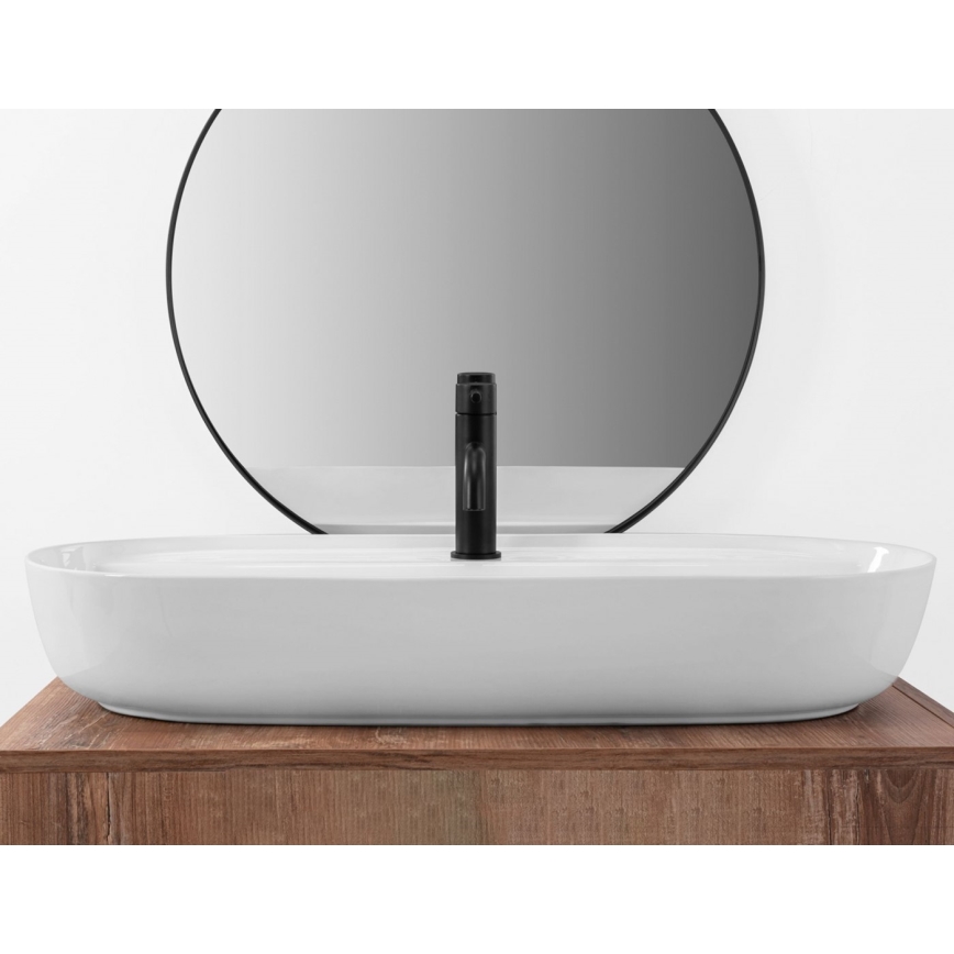 REA-U2541 - Praustuvas ant stalviršio AURA 41x81 cm keramika/blizgi balta