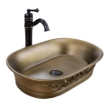 REA-U3305 - Ant stalviršio pastatomas praustuvas WILMA RUSTIC 38x55 cm keramika/varinis