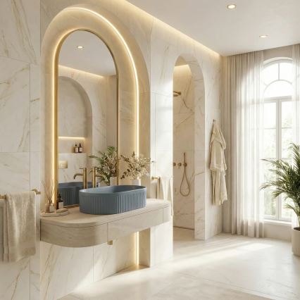 REA-U3535 - Praustuvė ant stalviršio VANDA 31x49 cm keramika/tamsiai mėlyna