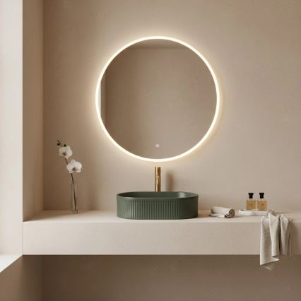 REA-U3611 - Ant stalviršio montuojamas praustuvas VANDA 31x49 cm keramika/tamsiai žalia