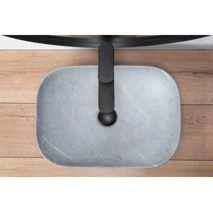 REA-U3801 - Praustuvas ant stalviršio LIVIA 33,5x46,5 cm keramika/pilka/akmens imitacija