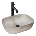 REA-U3802 - Praustuvas ant stalviršio LIVIA 33,5 x 46,5 cm keramika/pilka/marmuro dekoras