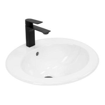 REA-U4122 - Įleidžiamas praustuvas DALIA 46x51,5 cm keramika/blizgi balta