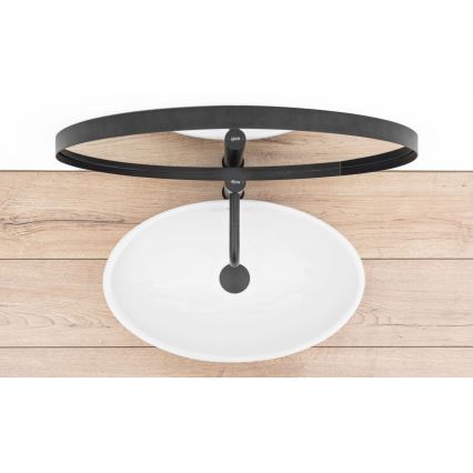 REA-U4603 - Praustuvas ant stalviršio PAMELA 33x53 cm keramika/blizgi balta