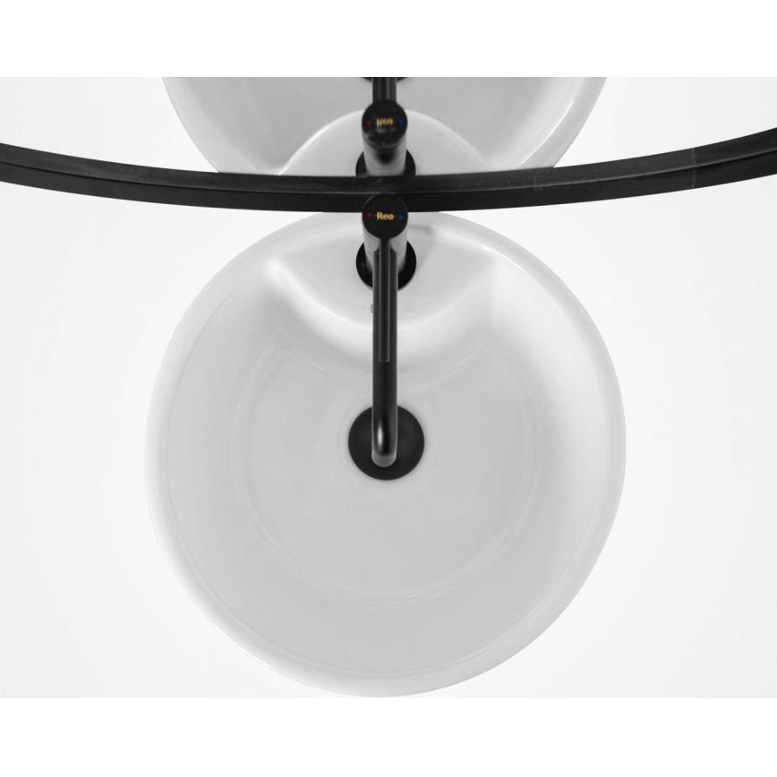 REA-U5635 - Laisvai pastatomas praustuvas BLANKA 85x40 cm keramika/blizgi balta