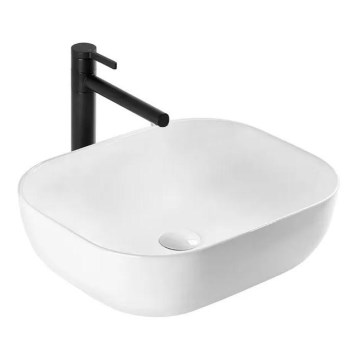REA-U6300 - Praustuvas ant stalviršio MONA SLIM 40x50,5 cm keramika/blizgi balta