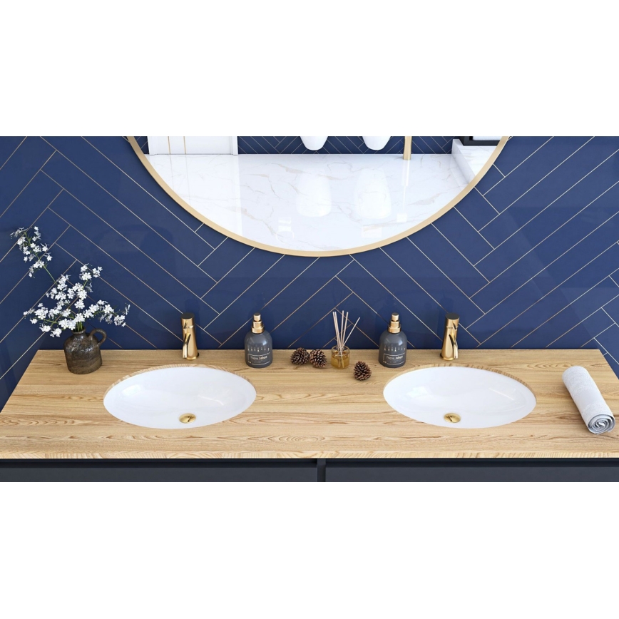 REA-U6330 - Įleidžiamas praustuvas NEL 39x47,5 cm keramika/blizgi balta