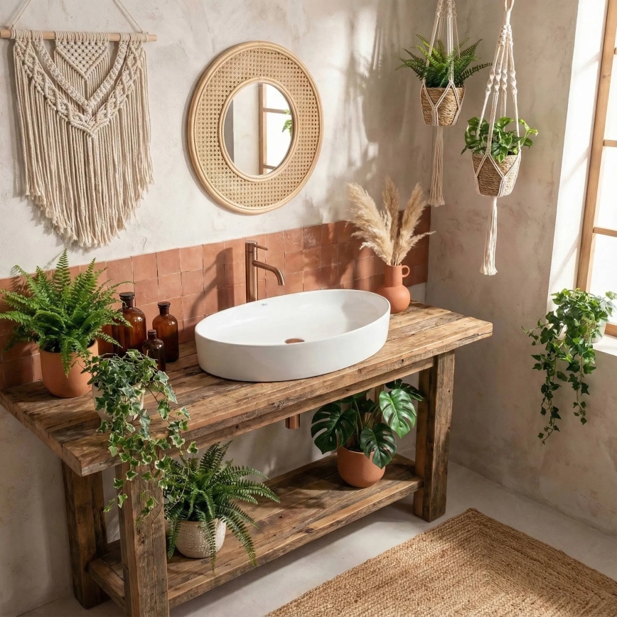 REA-U6371 - Ant stalviršio montuojamas praustuvas JOANA 40,5x65,5 cm keramika/blizgi balta