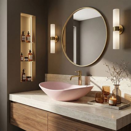 REA-U6374 - Praustuvas ant stalviršio ROYAL 35,5x61,5 cm keramika/matinė rožinė