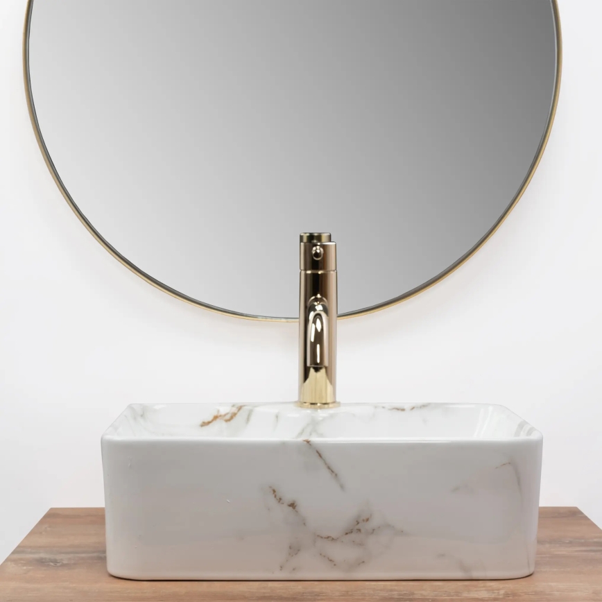 REA-U6504 - Praustuvas ant stalviršio KELLY MINI 31x41 cm keramika/akmens imitacija