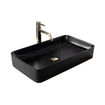 REA-U6510 - stalviršio praustuvas DENIS 35x61,5 cm keramika/matinė juoda