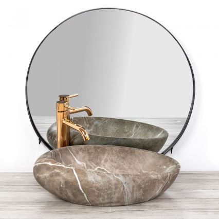 REA-U6650 - ROXY praustuvas ant stalviršio 31x49 cm keramika/pilka/marmuro dekoras