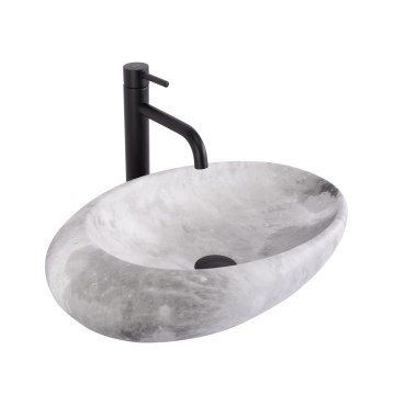 REA-U6651 - Praustuvas ant stalviršio ROXY 31x49 cm keramika/pilka/akmens imitacija