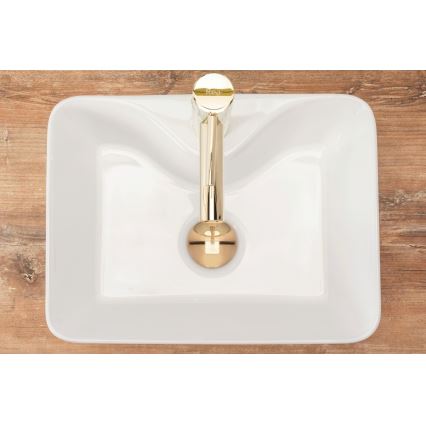 REA-U8196 - Praustuvas ant stalviršio KELLY MINI 31x41 cm keramika/blizgi balta