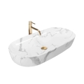 REA-U8403 - Praustuvas ant stalviršio CLEO 41x81 cm keramika/marmuro dekoras