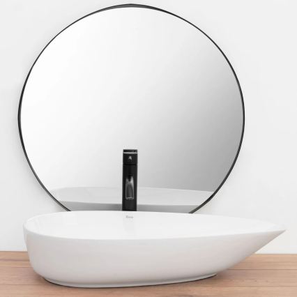 REA-U8537 - Praustuvas ant stalviršio GRETA 40x65,5 cm, keramika, blizgi balta