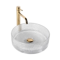 REA-U9670 - Praustuvas ant stalviršio CRISTAL Ø 35,5 cm, stiklas/skaidrus