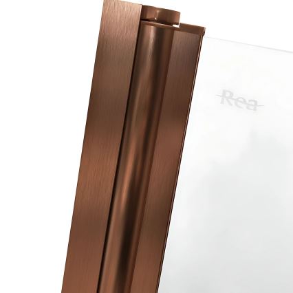 REA-W5696 - Sulankstoma vonios pertvara AGAT 140x80 cm, šlifuoto vario apdaila / skaidrus stiklas
