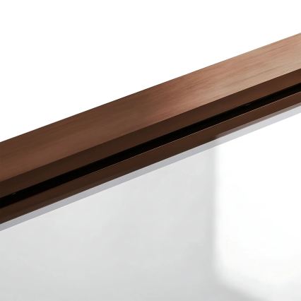 REA-W5696 - Sulankstoma vonios pertvara AGAT 140x80 cm, šlifuoto vario apdaila / skaidrus stiklas