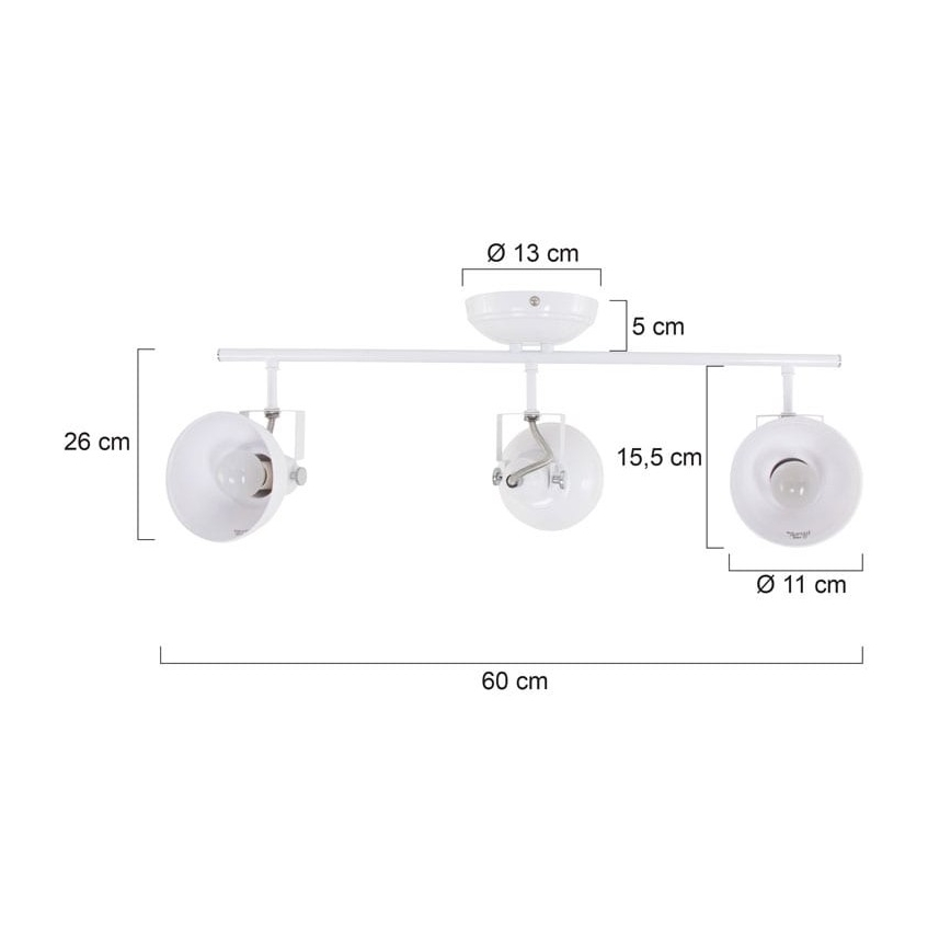 Reality - Akcentinis šviestuvas GINA 3xE14/40W/230V baltas