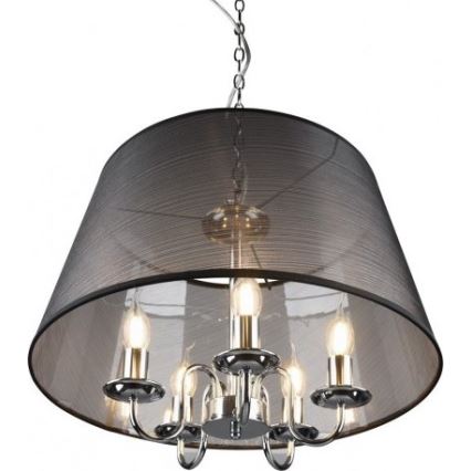 Reality - LED liustra ant grandinės CIMA 5xE14/40W/230V juoda