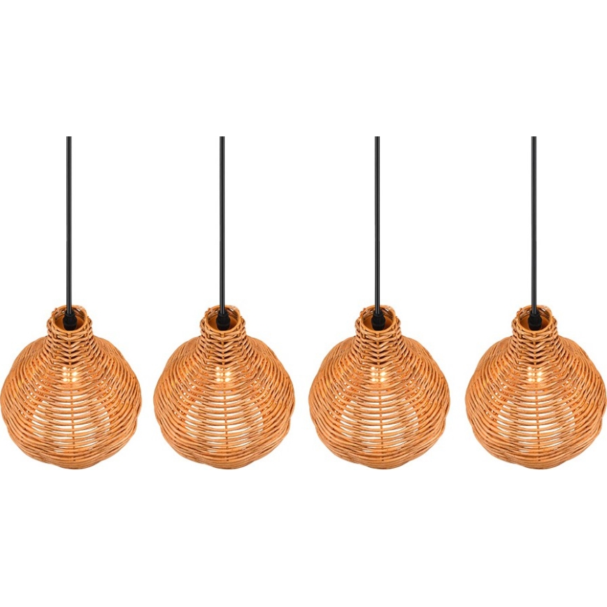 Reality - Liustra ant troselio SPROUT 3xE14/40W/230V ruda/rotangas