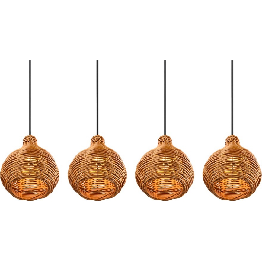 Reality - Liustra ant troselio SPROUT 3xE14/40W/230V ruda/rotangas