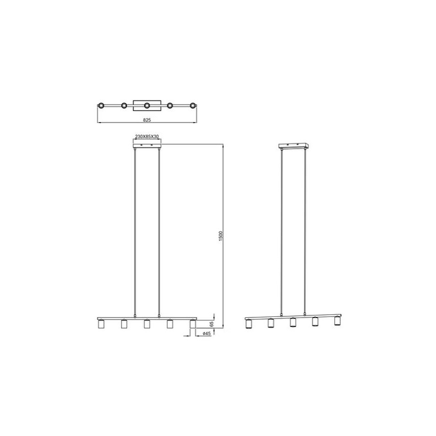 Reality - Pakabinamas sietynas VANNES 5xE27/40W/230V
