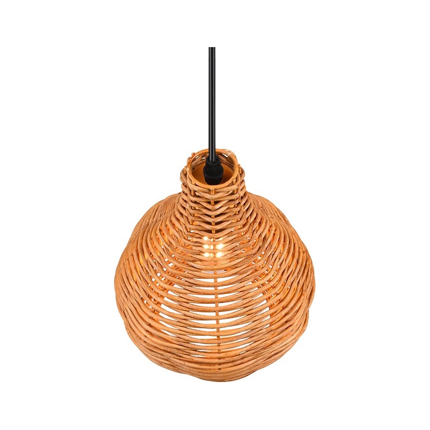 Reality - Pakabinamas šviestuvas ant laido SPROUT 1xE14/40W/230V rudas/rotangas