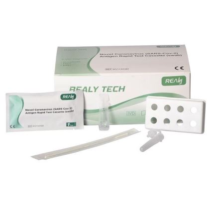 RealyTech - Antigenas COVID-19 Greitasis testas (tamponėlis) - iš nosies 25vnt