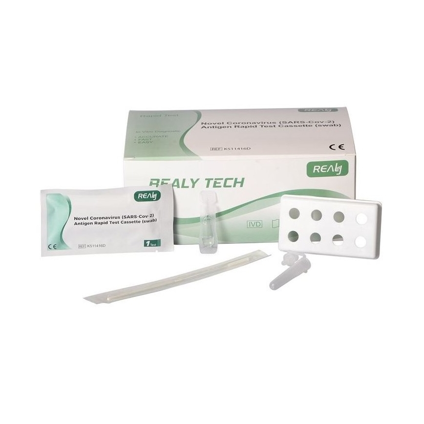RealyTech - Antigenas COVID-19 Greitasis testas (tamponėlis) - iš nosies 25vnt