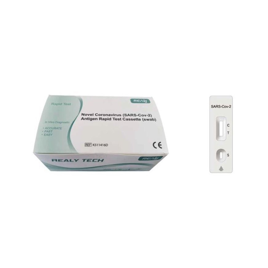 RealyTech - Antigenas COVID-19 Greitasis testas (tamponėlis) - iš nosies 25vnt