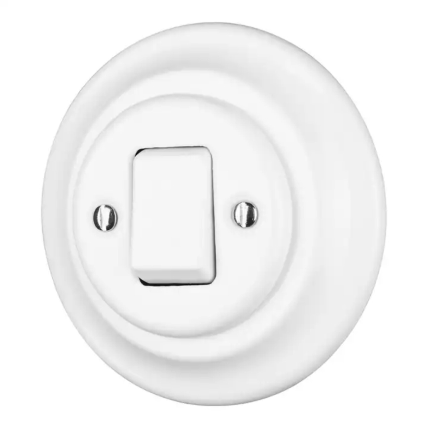 Reblig - Paprastas retro stiliaus porcelianinis rėmelis, baltas