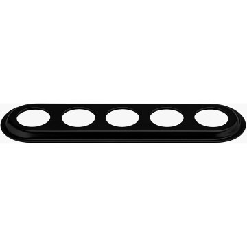Reblig - Porcelianinis retro stiliaus penkių nuotraukų rėmelis, juodas