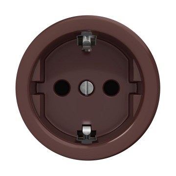 Reblig - retro buitinė SCHUKO rozetė be rėmelio 230V/16A ruda
